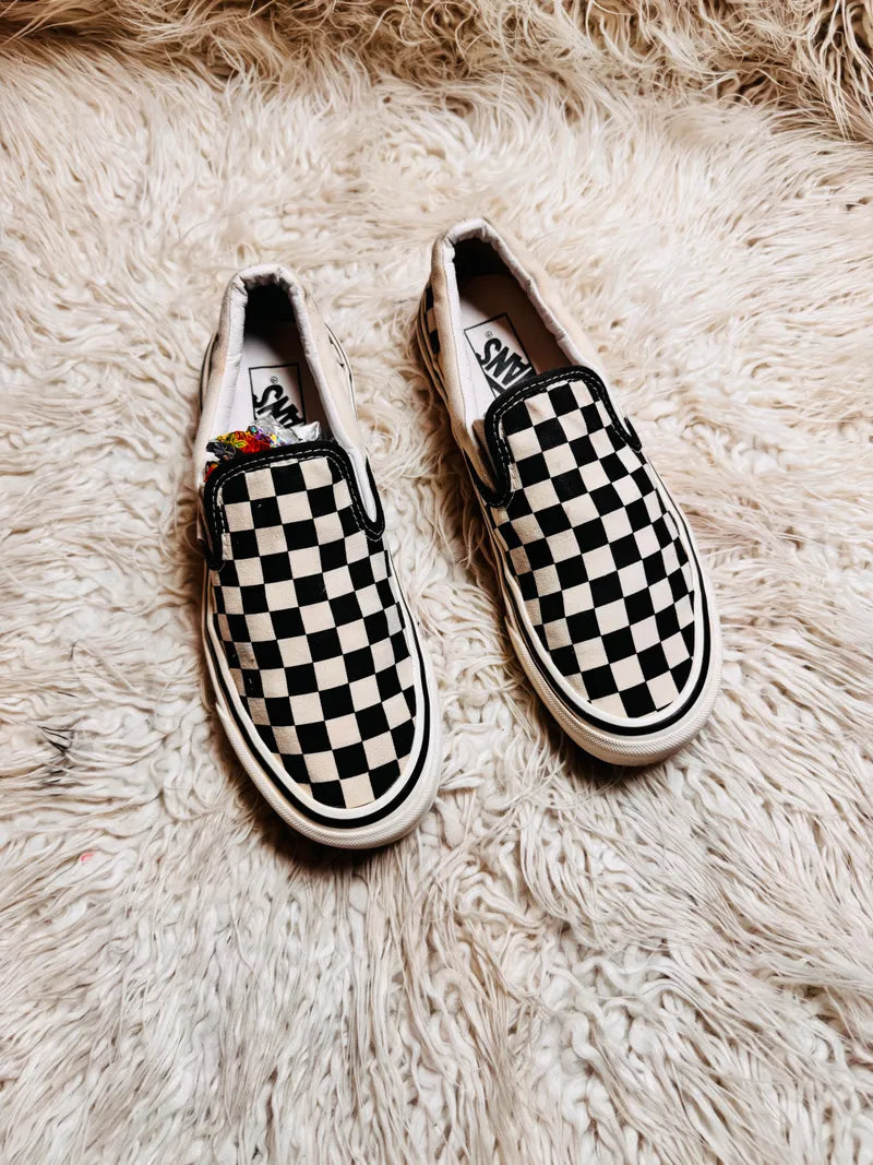 Vans Check Board 🤍 🩶 Vans | Slip Ons