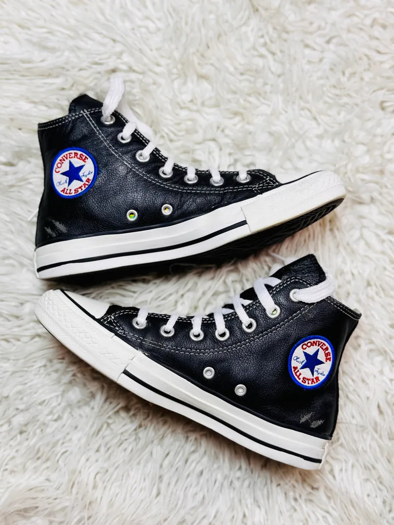 Chuck Taylor | Leather Black & White | High top| Converse