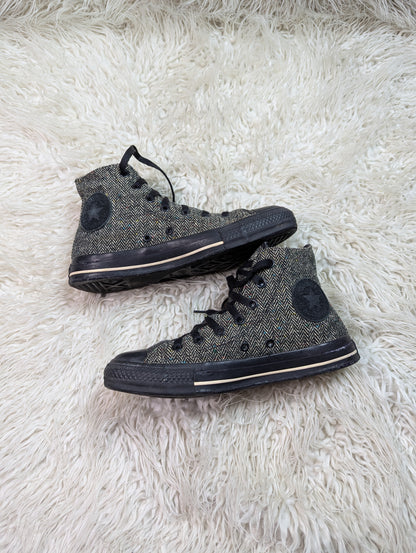 Chuck Taylor | Textured Tweed | Black & Grey | High top| Converse