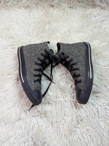 Chuck Taylor | Textured Tweed | Black & Grey | High top| Converse