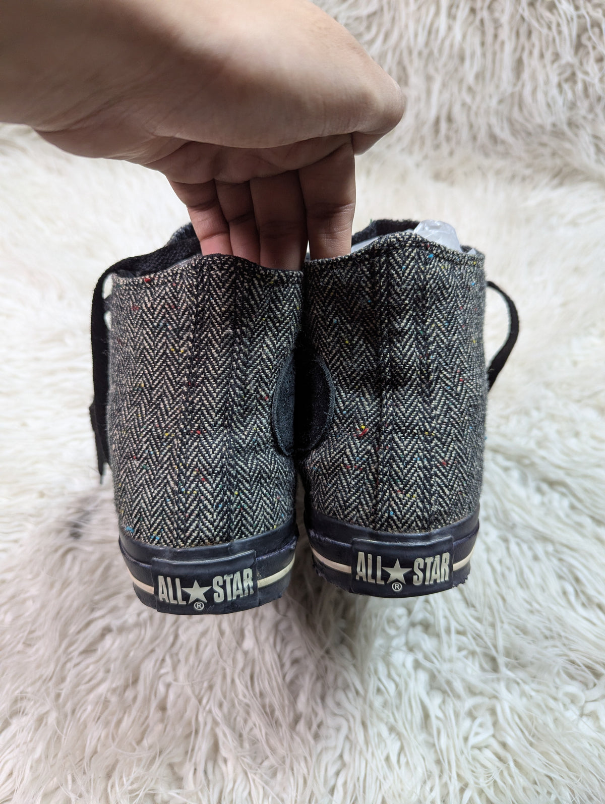 Chuck Taylor | Textured Tweed | Black & Grey | High top| Converse