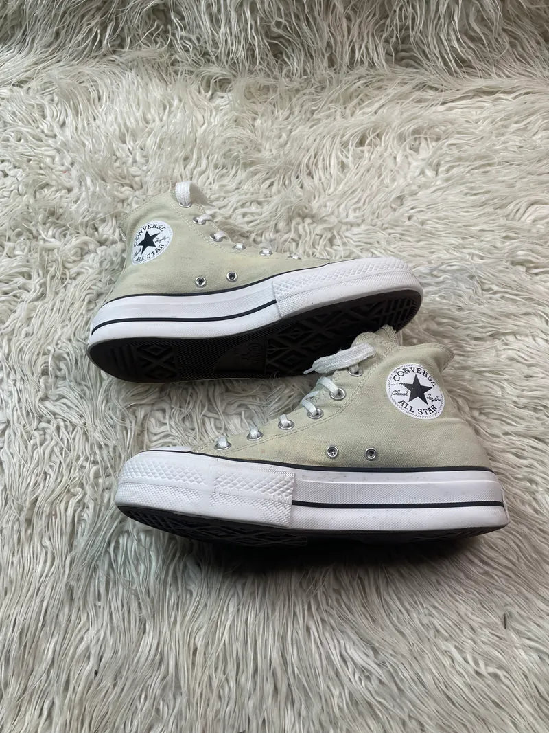 Chuck Taylor | Cream & White | High top| Converse | Platforms