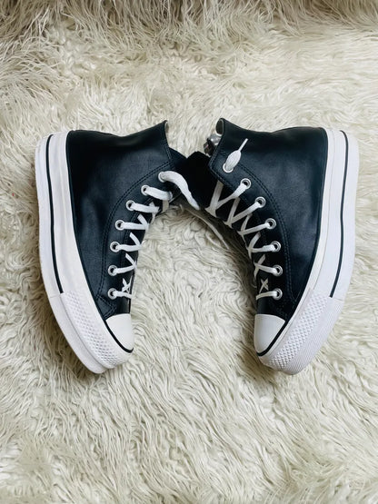 Chuck Taylor | Black & White | Leather | High top | Hi Sole