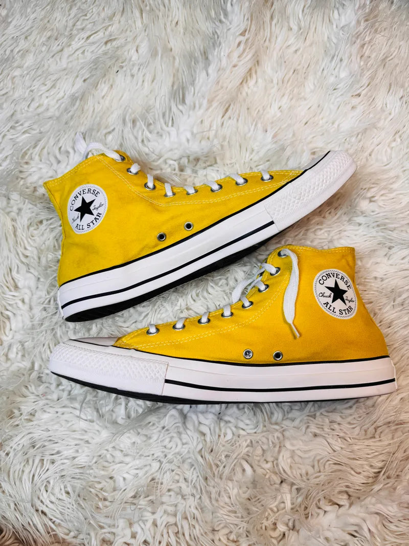 Converse All Star Hi Top Yellow 🤍💛