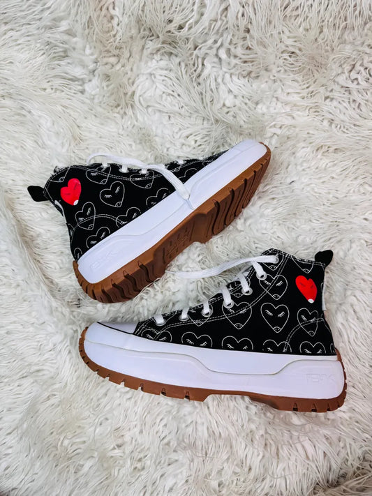 British Knights High To High Heels Black & White