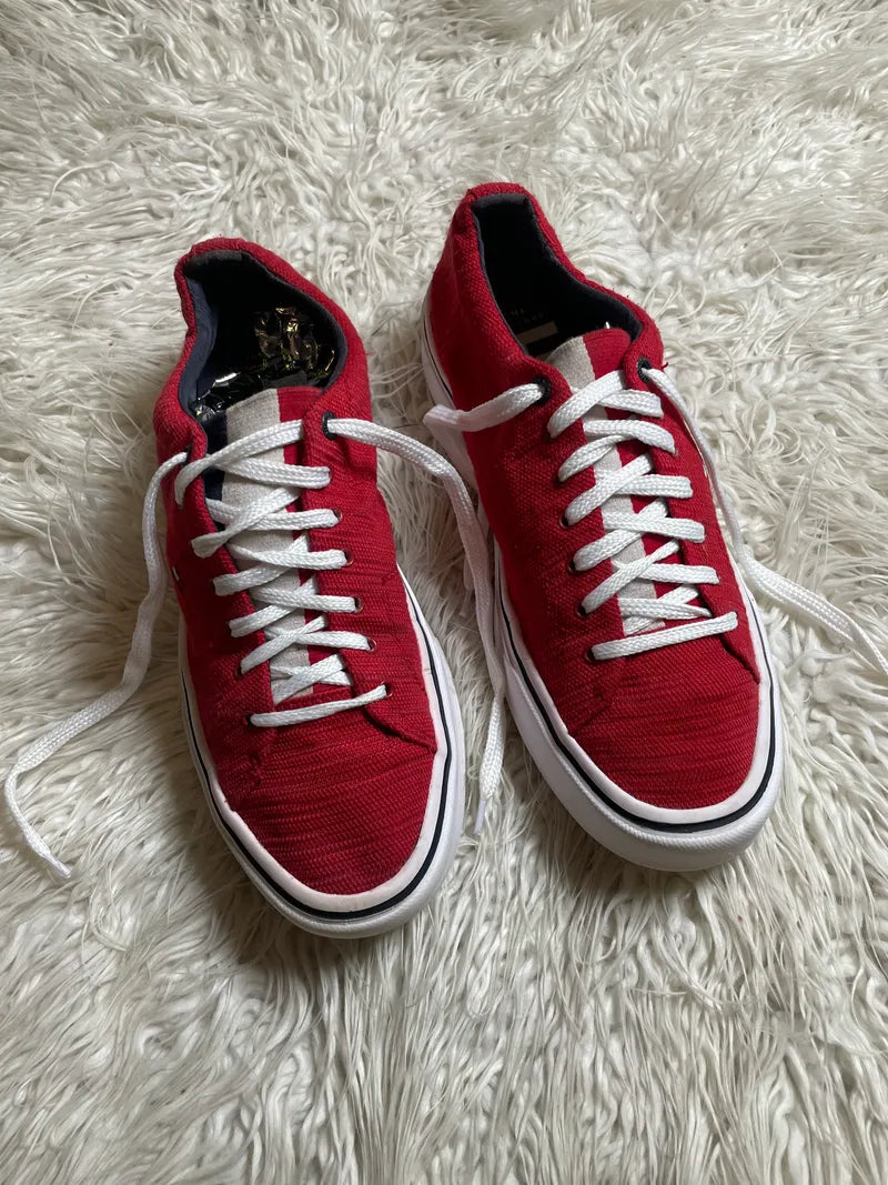 Tommy Hilfiger Red Knit Sneakers