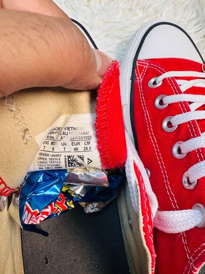 All star Converse Lo Top Sneakers red