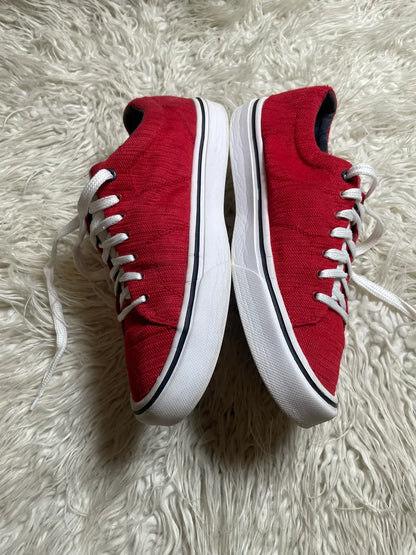Tommy Hilfiger Red Knit Sneakers