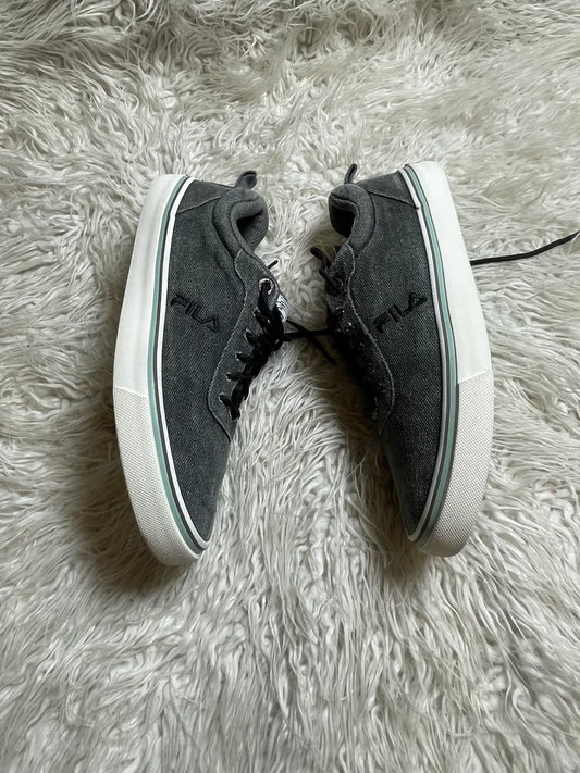 Fila | dark grey or charcoal | low- top canvas casual sneakers