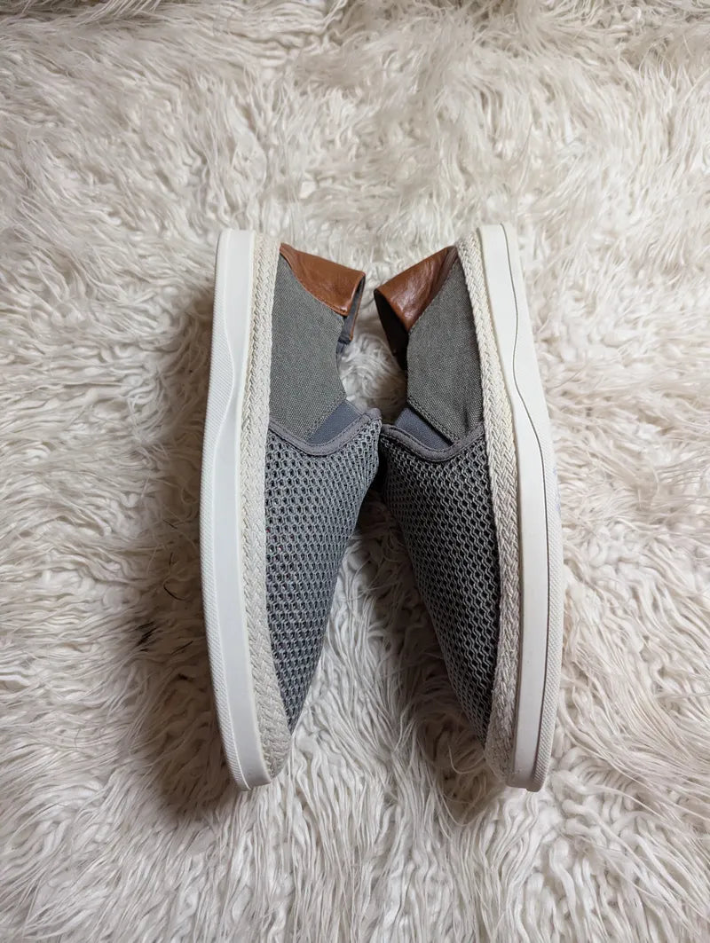 gray slip-on casual shoes by Bruno Marc