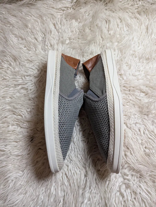 gray slip-on casual shoes by Bruno Marc