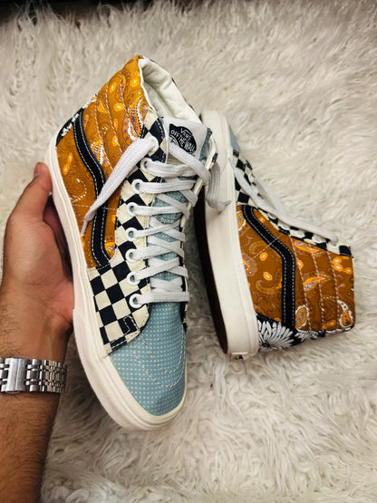 Vans Sk8 High Top Tiger  patch work ❤️‍🔥