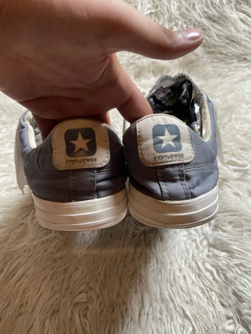 grey canvas low-top Converse Star Player Ox sneakers