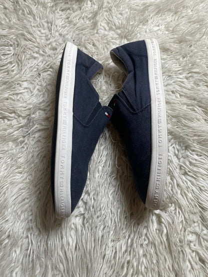 Tommy Hilfiger | navy blue canvas slip-on sneakers