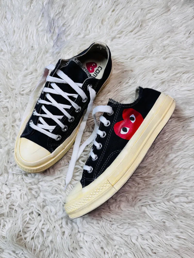Comme des Garcons PLAY x Converse Chuck Taylor Black Sneakers