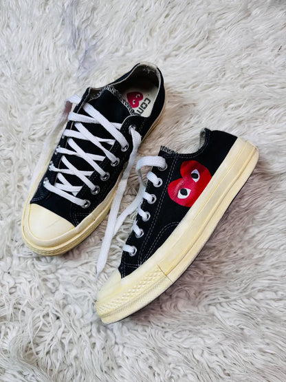 Comme des Garcons PLAY x Converse Chuck Taylor Black Sneakers