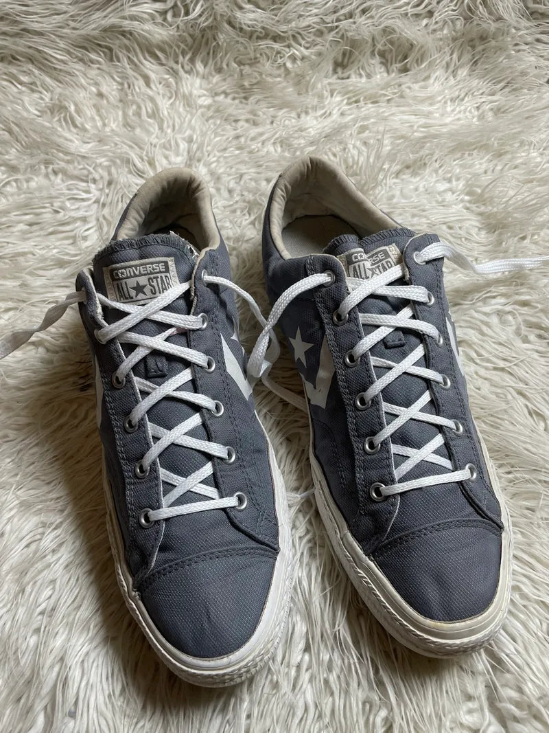 grey canvas low-top Converse Star Player Ox sneakers