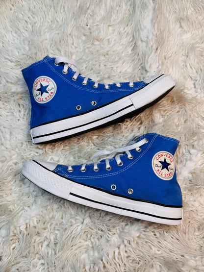 Blue Hi Top Converse All Star