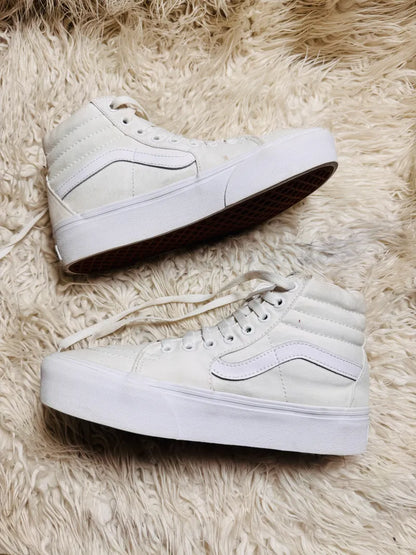 Vans | White High Heels | Hi Top | Old Skool
