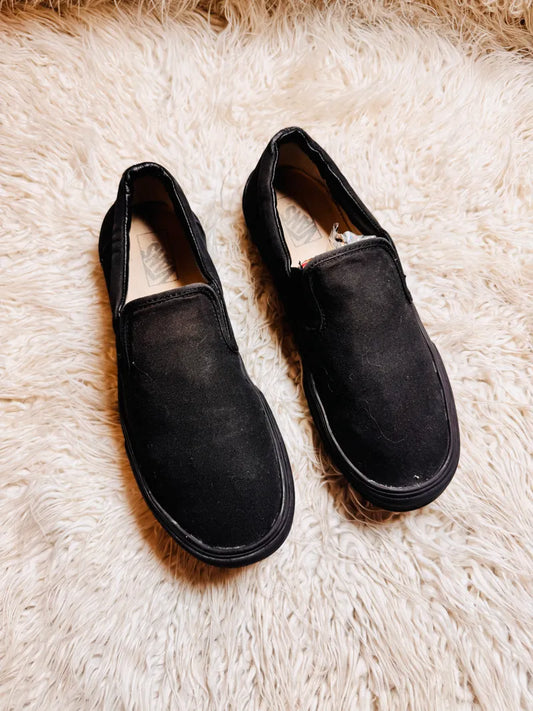 Vans | Black  | Slip Ons