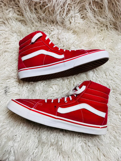 Vans | Red & White | Hi Top | Old Skool