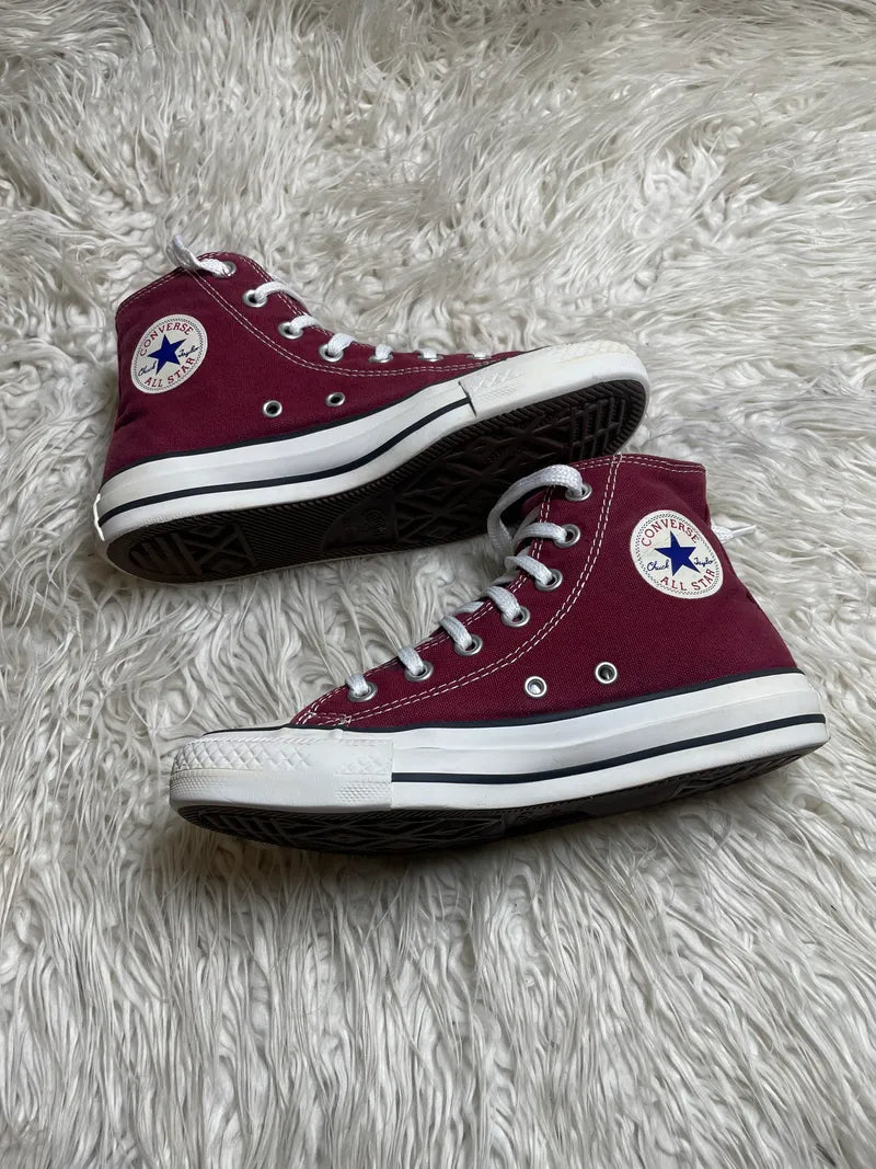 Chuck Taylor | Maroon & White | High top| Converse