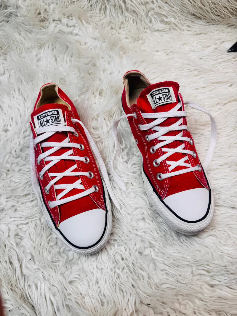 Converse All Star Hi lo top red sneakers