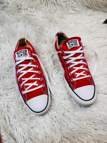 Converse All Star Hi lo top red sneakers