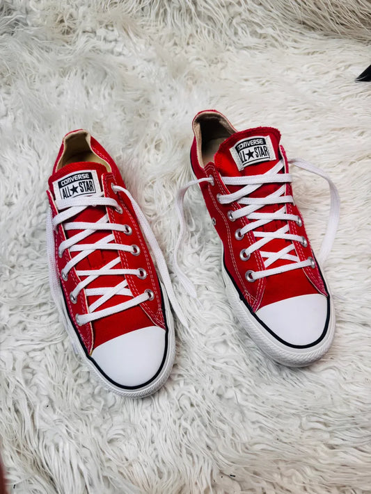 Converse All Star Hi lo top red sneakers