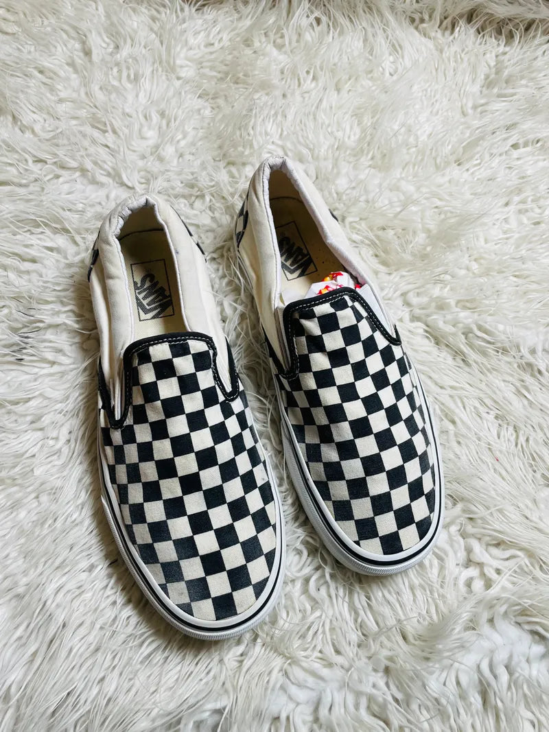 Vans Check Board 🤍🩶 Slip Ons