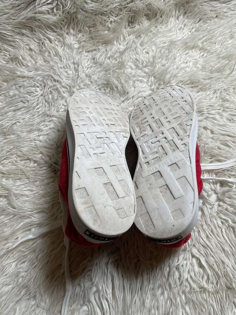 Tommy Hilfiger Red Knit Sneakers