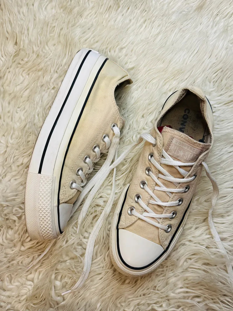 High Heels Low Top Converse Peach