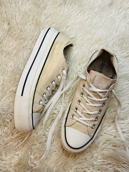 High Heels Low Top Converse Peach