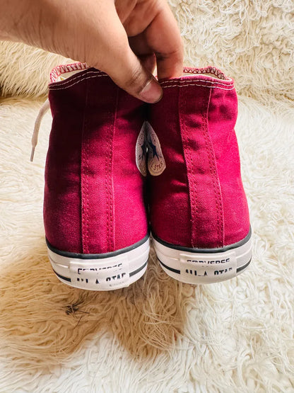 Chuck Taylor | white & Maroon | High top| Converse