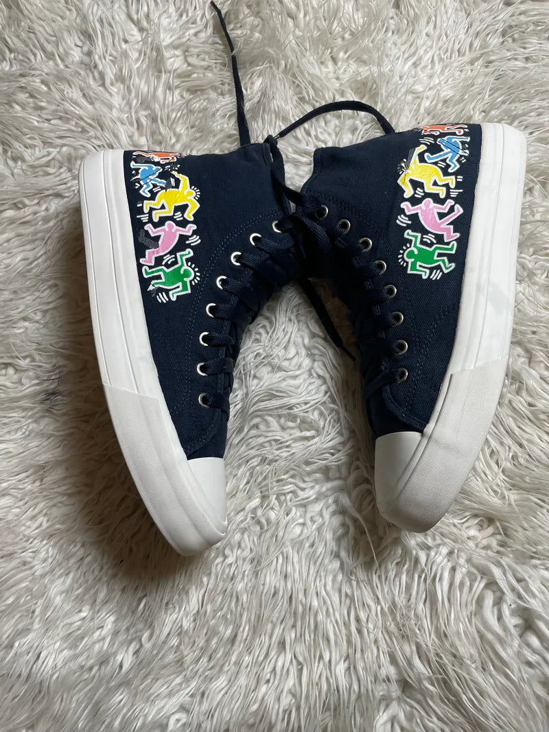 H&M for KEITH HARING scarpe  Dark Blue casual sneakers