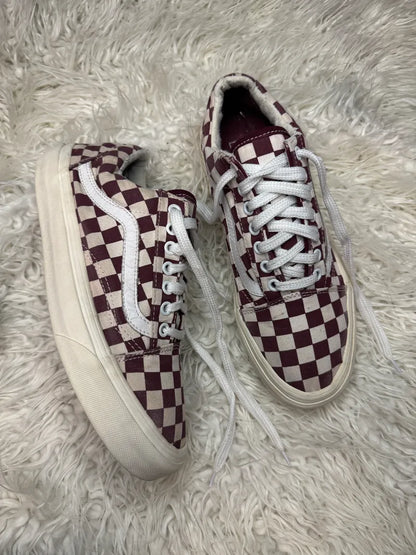 Vans Old Skool Checkers Maroon ♥️