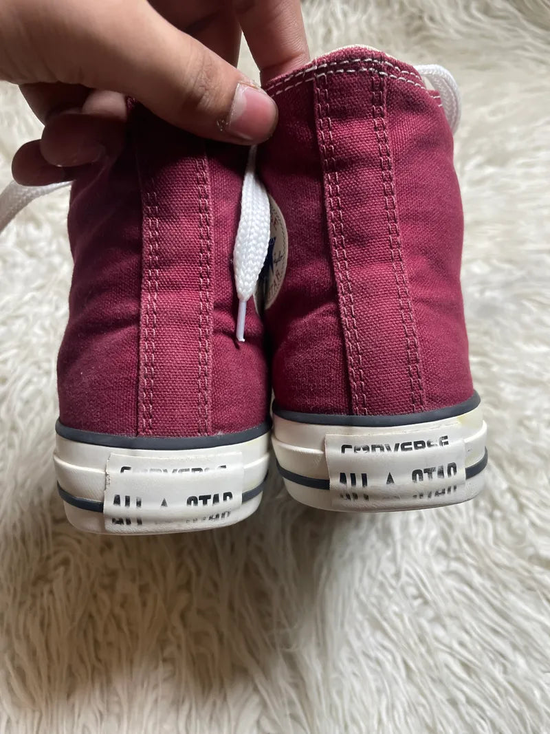 Chuck Taylor | Maroon & White | High top| Converse