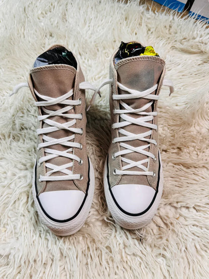 Chuck Taylor | Light brown & White | High top| Converse | Platforms