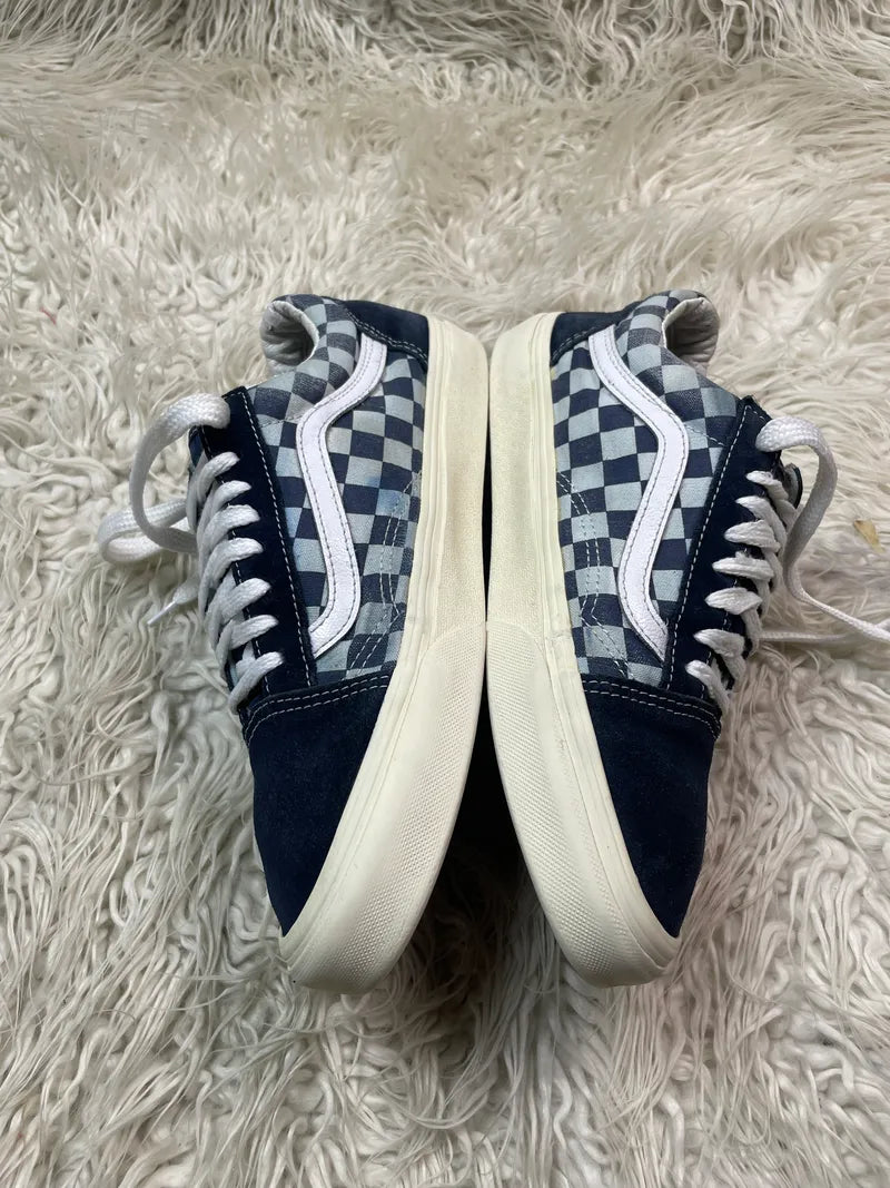 Vans | Blue & White | Lo Top | checkrs | Old Skool