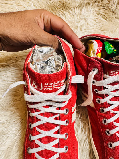 Jack & Jones Hi Top Red Sneakers