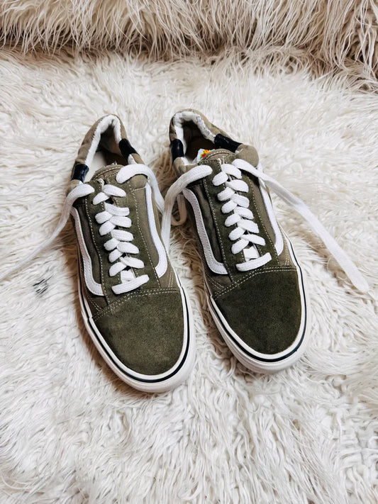 Vans | Green & White | Lo Top | Old Skool
