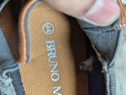 gray slip-on casual shoes by Bruno Marc