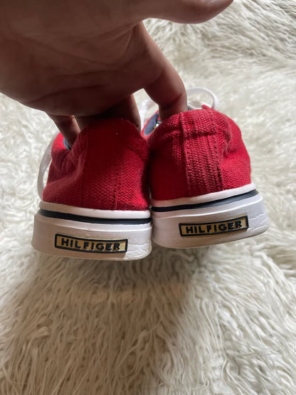 Tommy Hilfiger Red Knit Sneakers