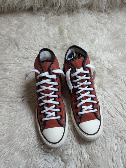 Chuck Taylor | red terracotta, black, and white  colorway | High top| Converse