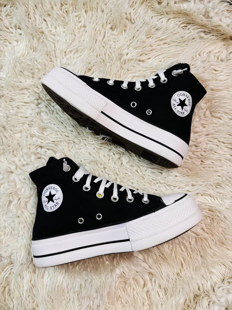Chuck Taylor | Black & White | High top| Converse | Platforms