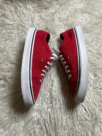 Tommy Hilfiger Red Knit Sneakers
