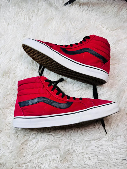 Vans | Red & White | Hi Top | Old Skool