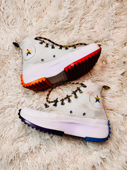 Converse Run Star Hike Hi Pride Rainbow High Top Sneaker White/Multi