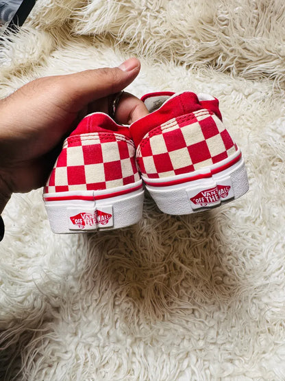 Vans Slip Ons Checkers  Red White ♥️🤍