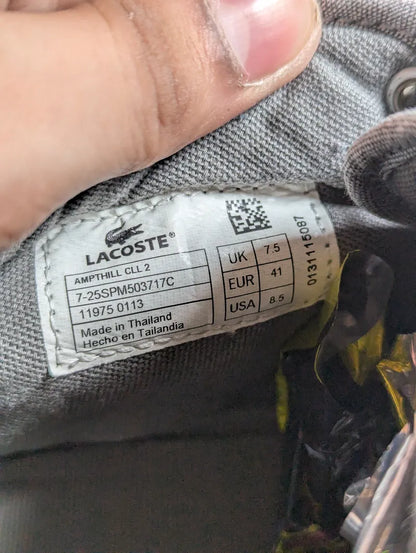 grey canvas Lacoste Ampthill chukka-style low-top sneakers